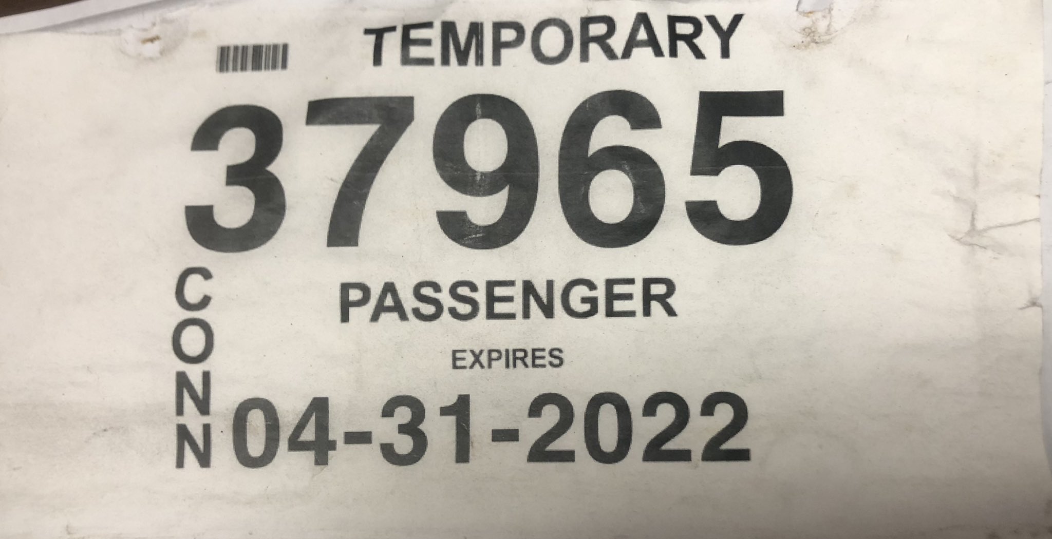 NYPD 19th Precinct on X: "Thirty days hath September, 𝗔𝗣𝗥𝗜𝗟, June, and November… 🗓 🤦‍♂️ We immediately knew this was a fake Connecticut temporary license plate, but thanks to the lack of