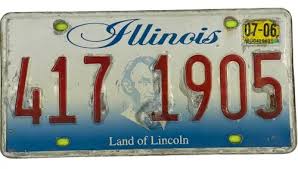 Illinois Original Placa Metálica Carro Usa Eua Americana | Frete grátis